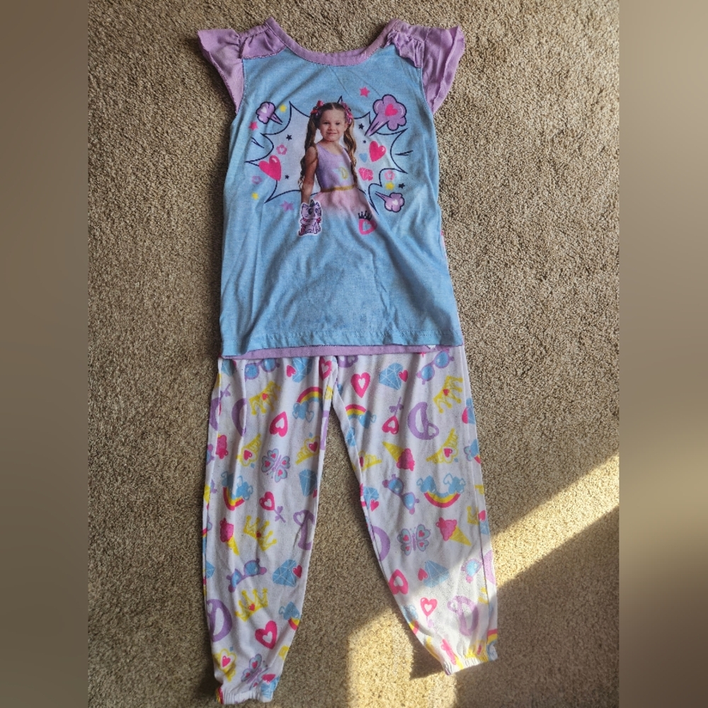 Diana Kids Pajama Set with Fun Print - Blue and Purple
